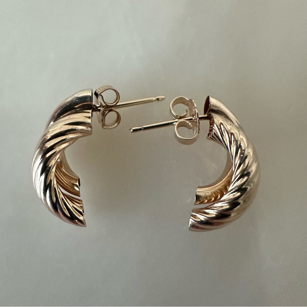 14k Solid Gold Earrings - Picture 10 of 14